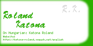 roland katona business card